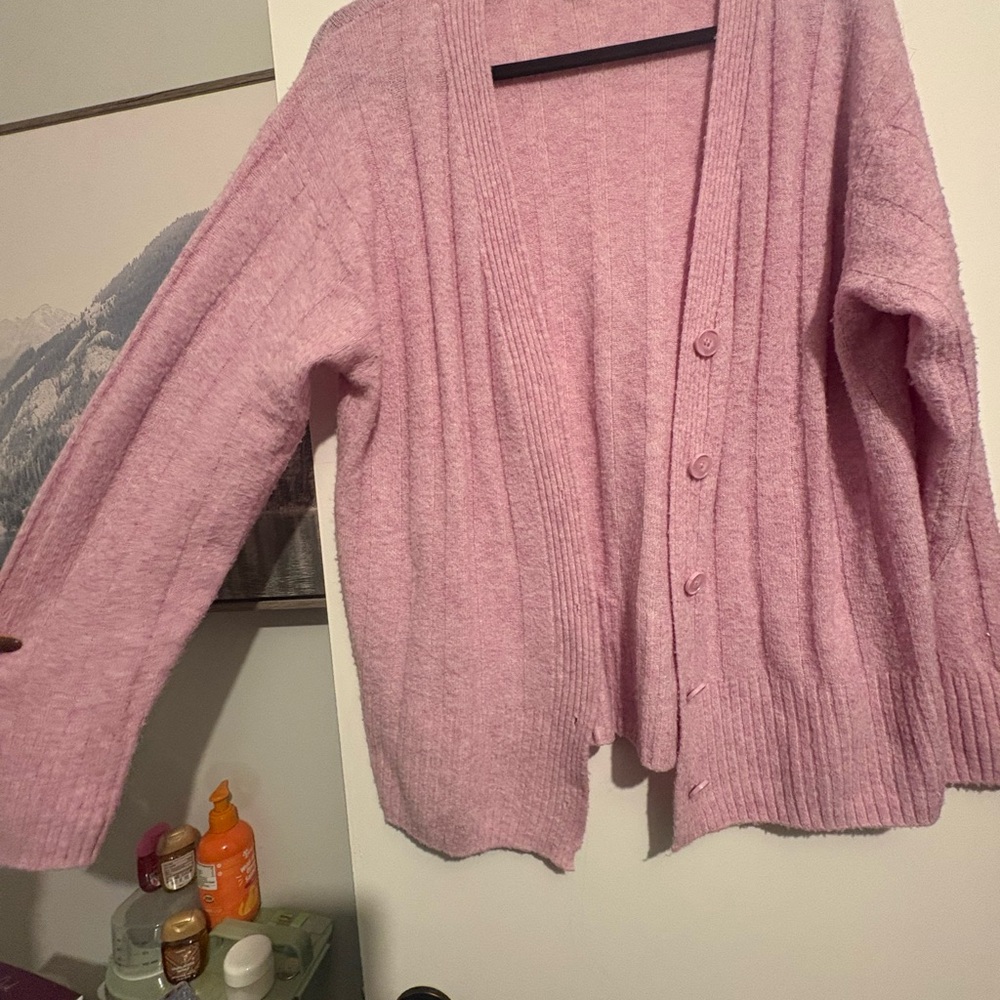 Pink Women's Sweater Cardigan